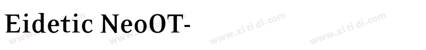 Eidetic NeoOT字体转换